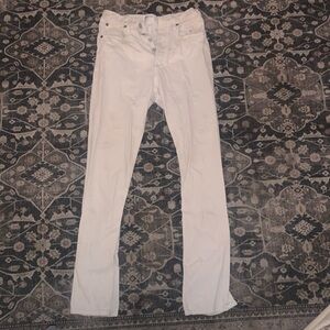 Agolde high waisted boot cut white jeans